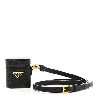 Prada Saffiano Metal iPhone Airpods Case Black 1 of 6