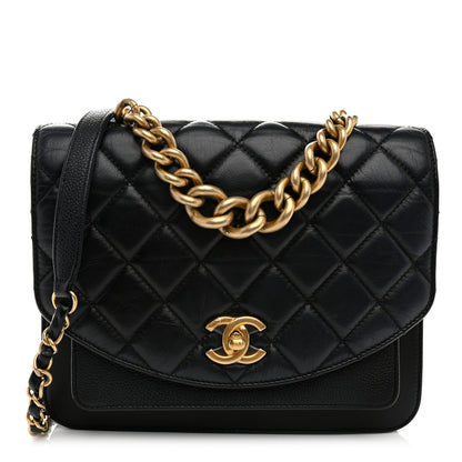 Chanel Calfskin Caviar Quilted Chain Handle Flap Black 1 of 10