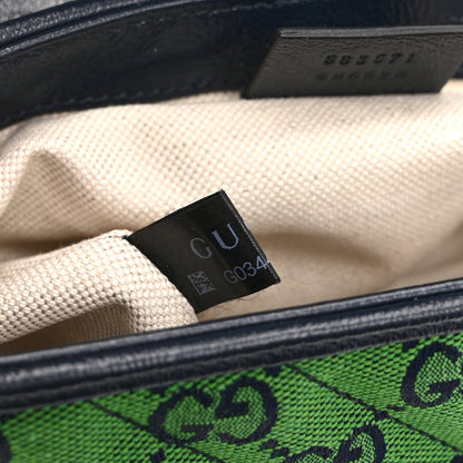 Gucci Monogram Multicolor Matelasse Diagonal Mini GG Marmont Top Handle Shoulder Bag Green Blue 8 of 11