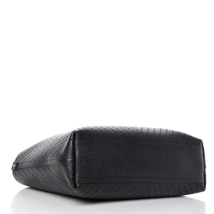 Chanel Perforated Grained Calfskin Large Shopping Tote Black 5 of 12