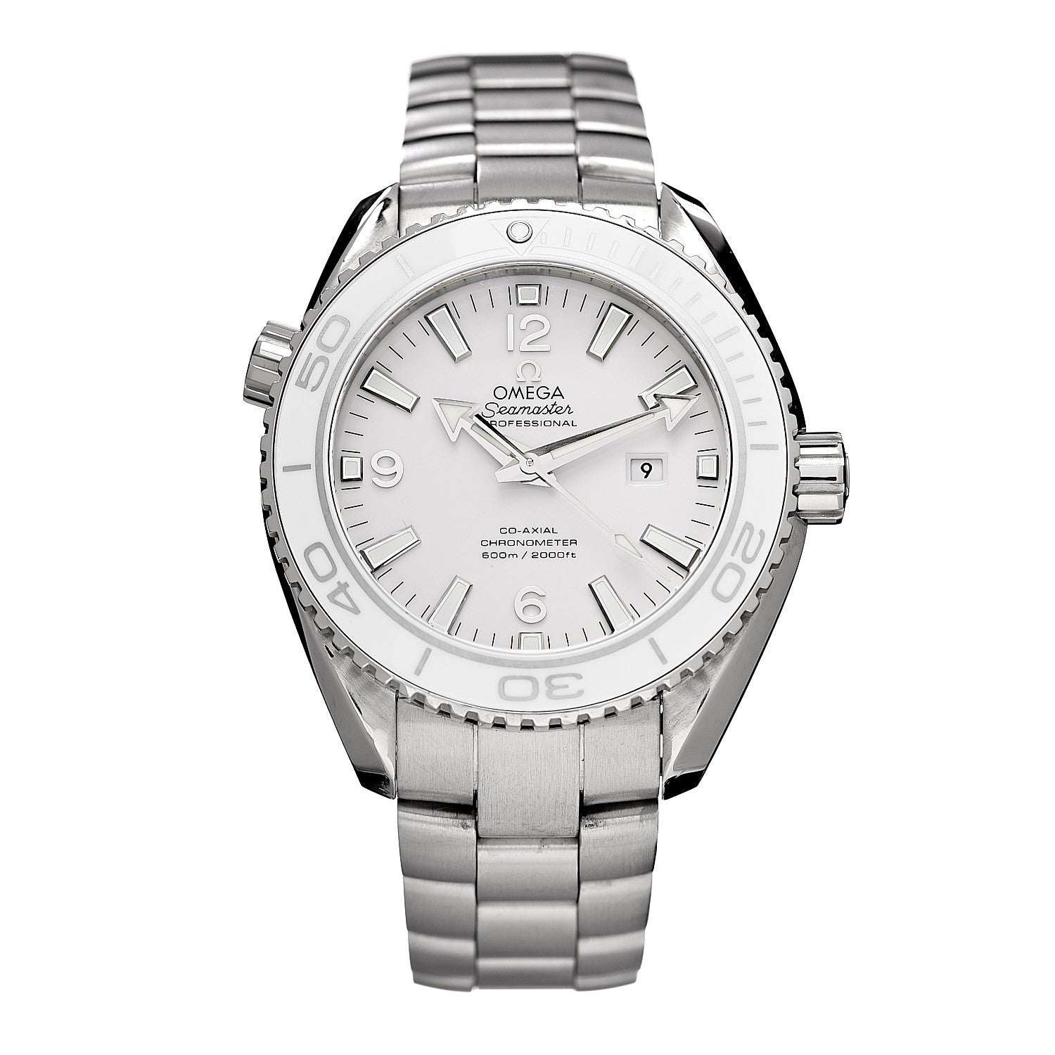 Omega Stainless Steel 37mm Seamaster Planet Ocean Automatic Watch White 232.30.38.20.04.001 1 of 7