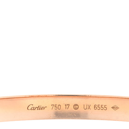 Cartier 18K Pink Gold LOVE Bracelet 17 3 of 6