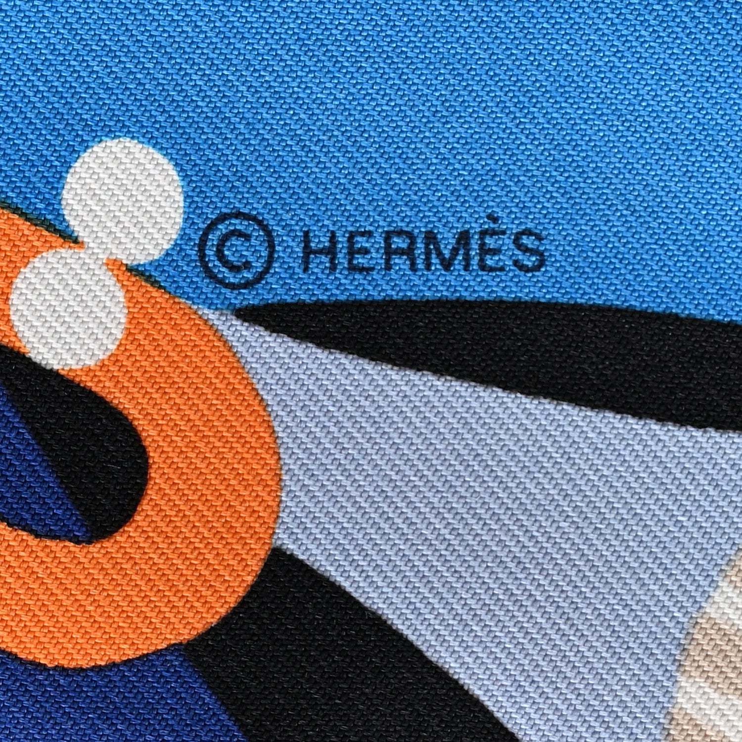 Hermes Silk Parade En Fanfare Twilly Marron Rouge Bleu 3 of 4