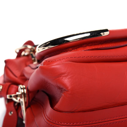 Chloe Calfskin Medium Paraty Metal Bar Trim Red 10 of 29