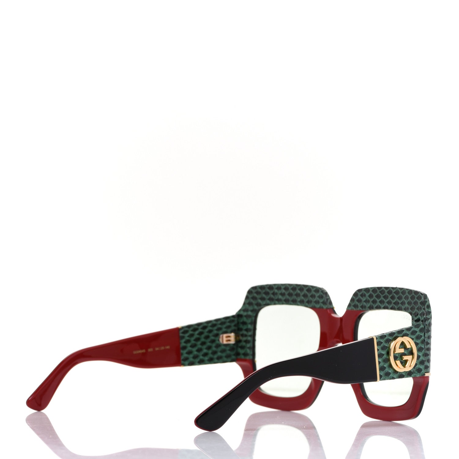 Gucci Snakeskin Acetate Square Sunglasses GG0484S Multicolor 4 of 8