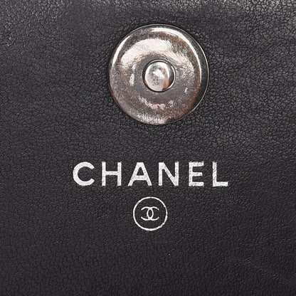 Chanel Lambskin Quilted Boy Wallet On Removable Chain WOC Black 6 of 9