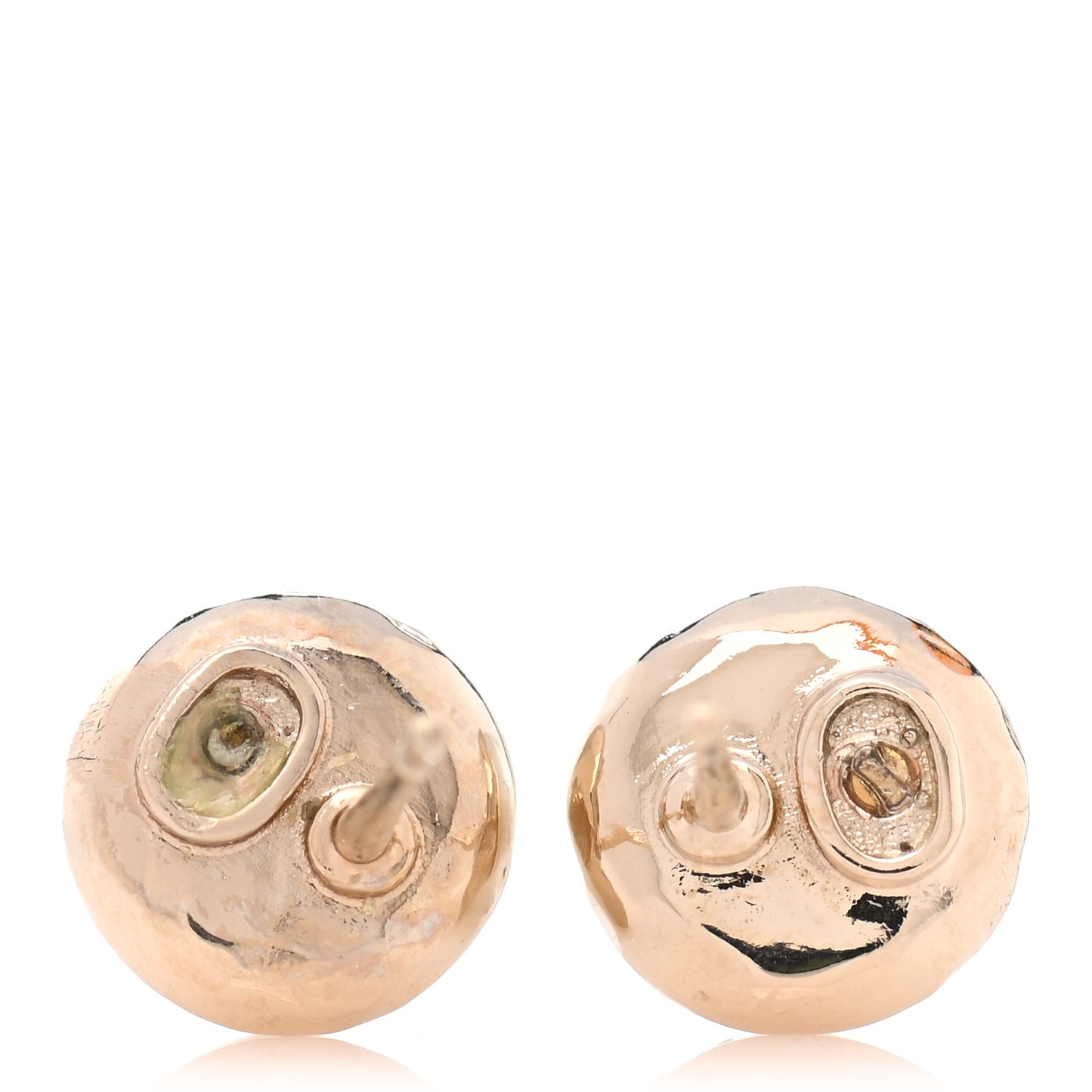 Pearl Crystal Logo Earrings Gold Pearly White