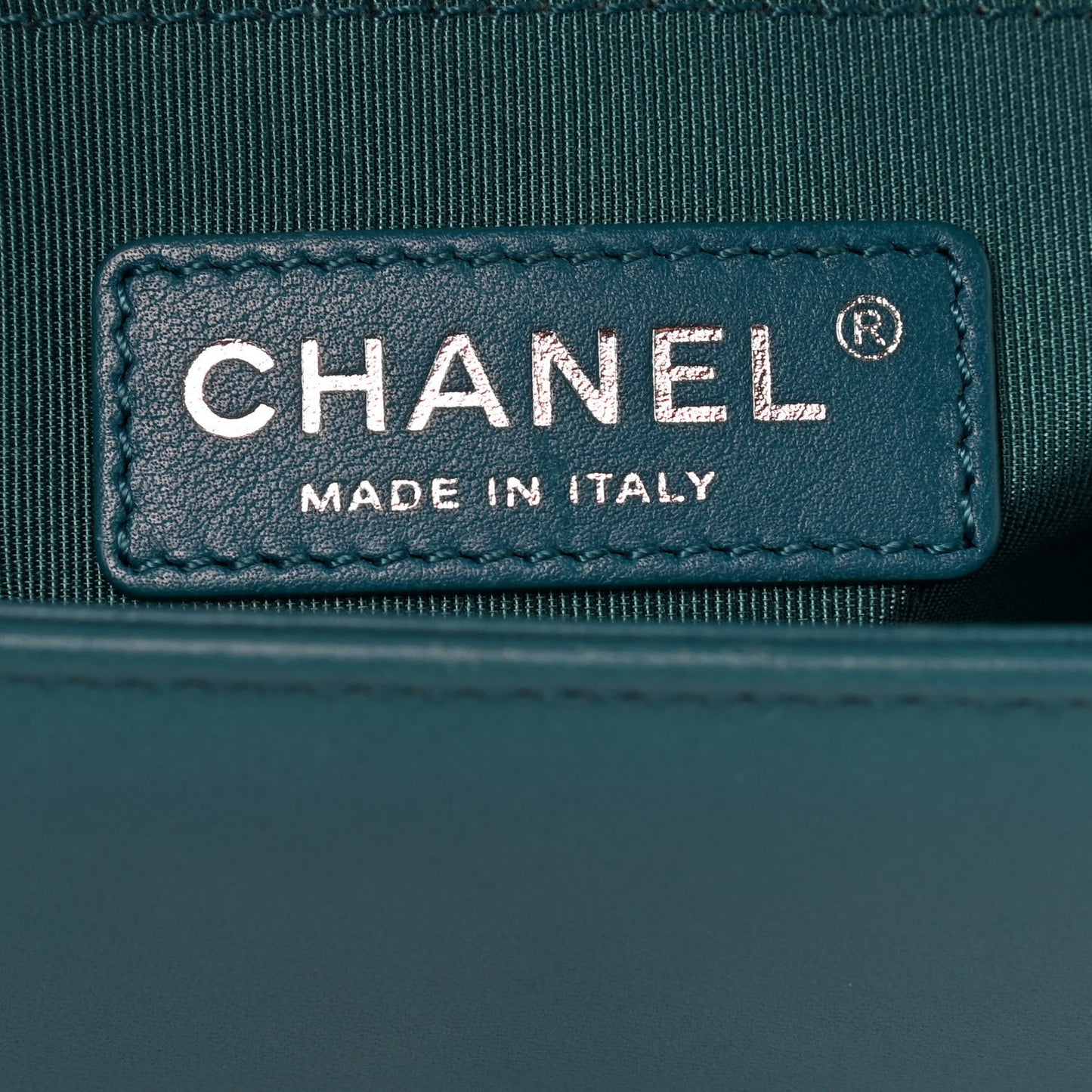Lambskin Quilted Small Boy Flap Dark Turquoise