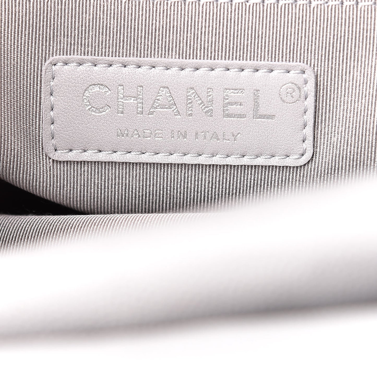 Caviar Quilted Large Urban Companion Top Handle Shopping Tote Grey