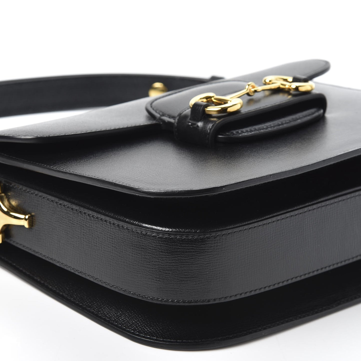 Azalea Calfskin Horsebit 1955 Shoulder Bag Black