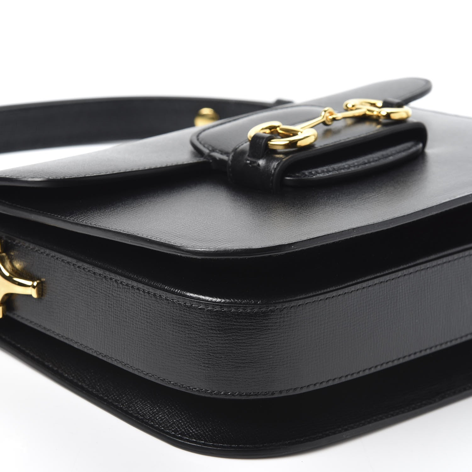 Gucci Azalea Calfskin Horsebit 1955 Shoulder Bag Black 5 of 10