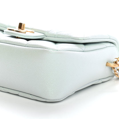 Chanel Iridescent Caviar Quilted Mini My Perfect Flap Light Green 9 of 9