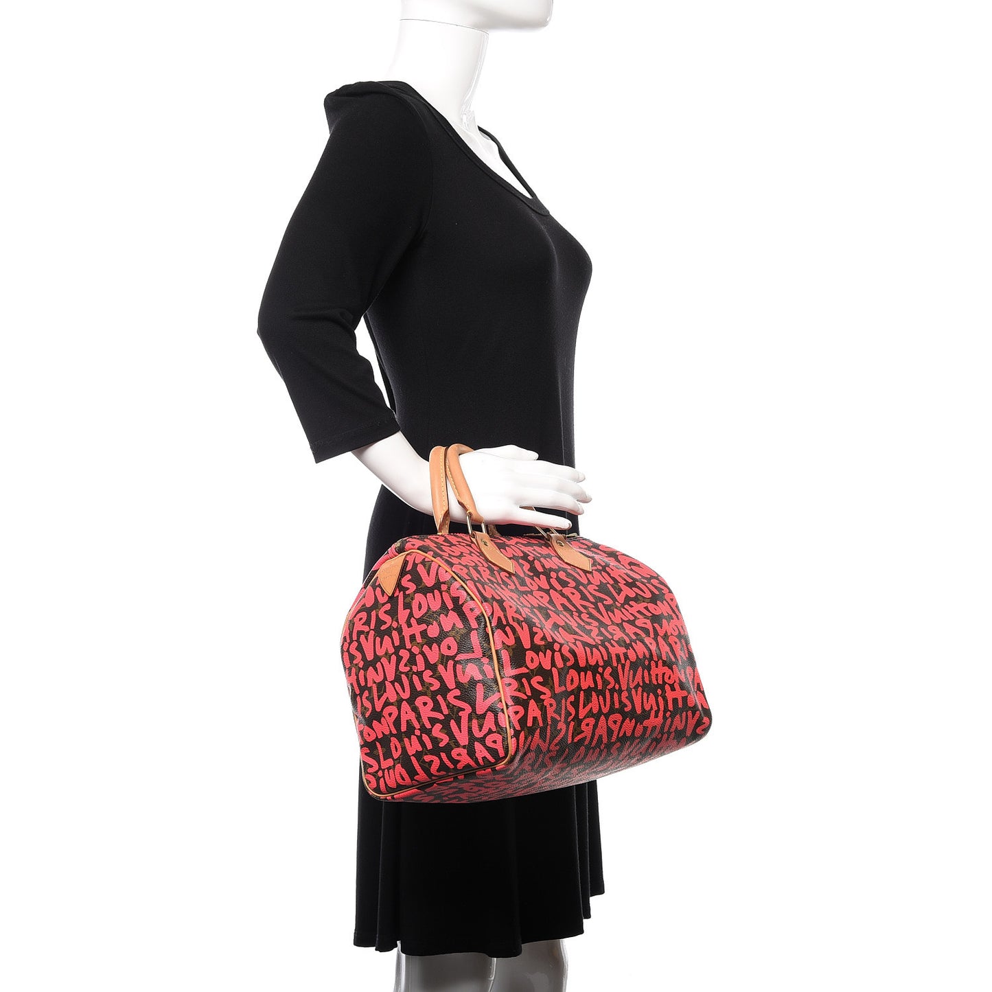 Monogram Graffiti Speedy 30 Fuchsia