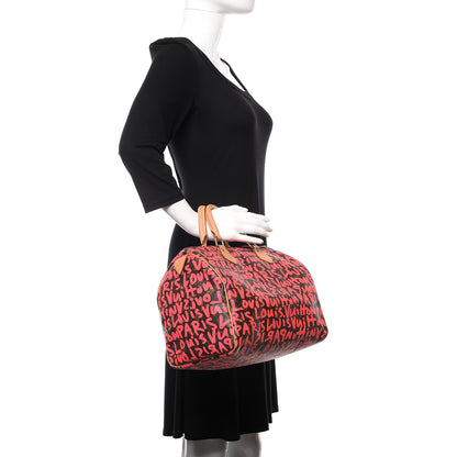 Louis Vuitton Monogram Graffiti Speedy 30 Fuchsia 2 of 15