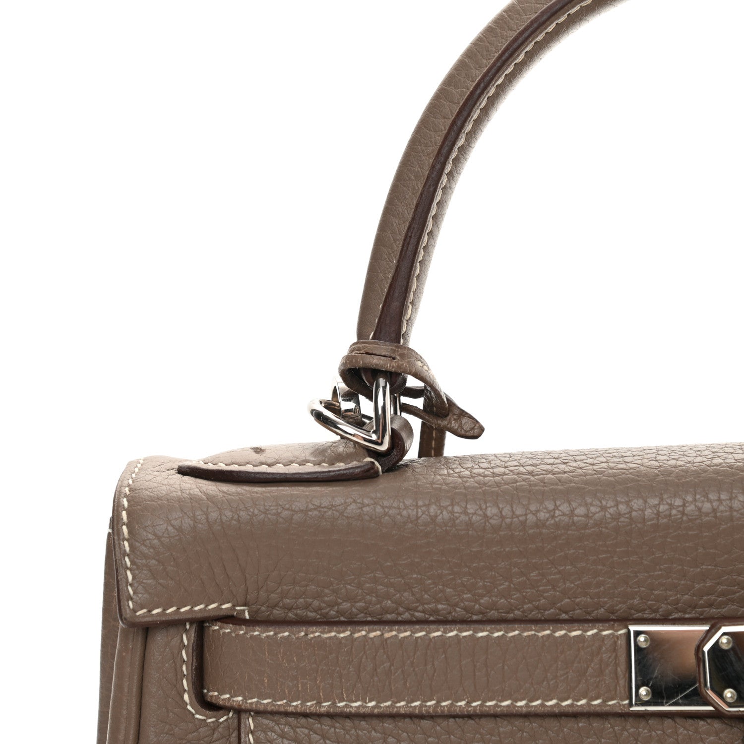 Hermes Taurillon Clemence Kelly Retourne 28 Etoupe 16 of 16