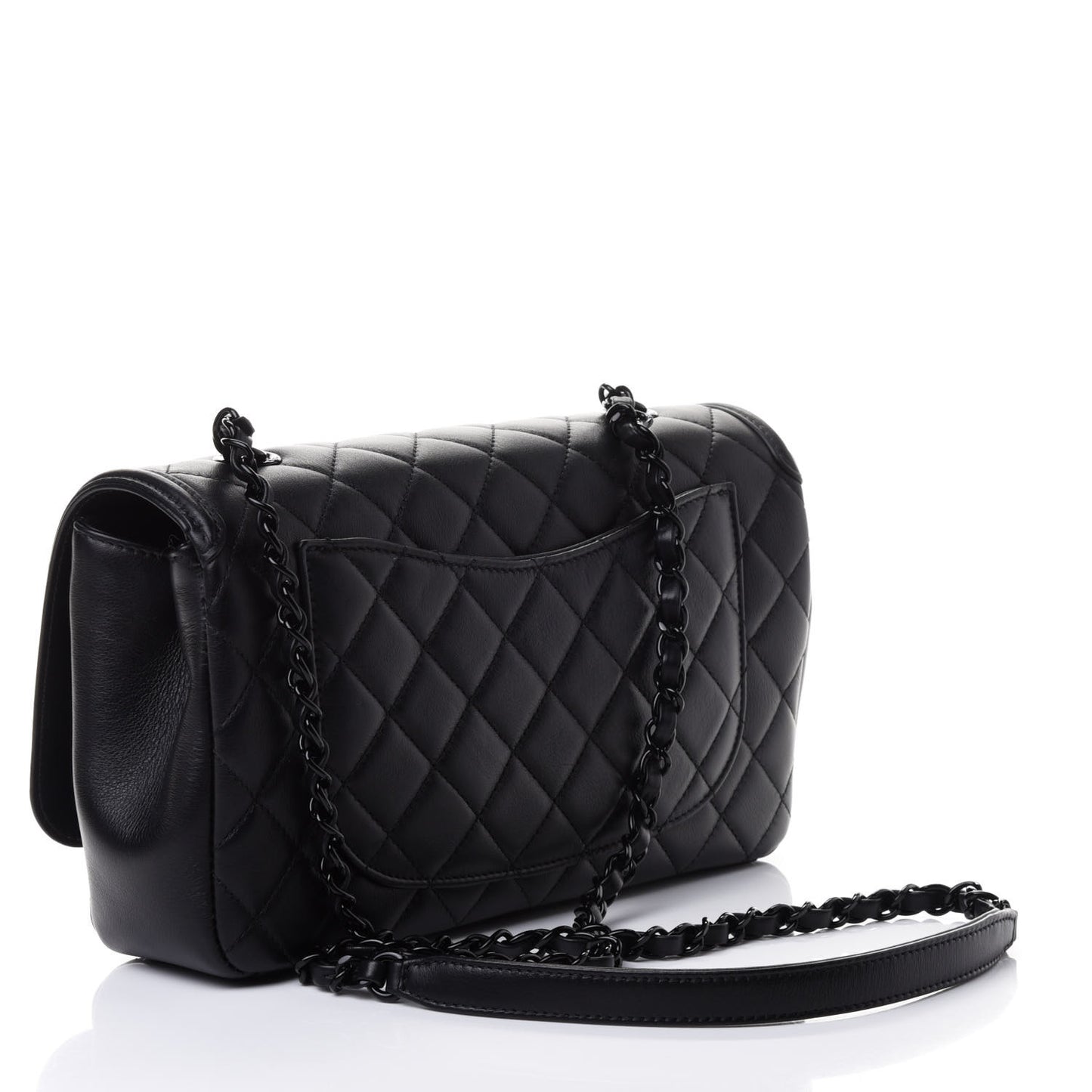 Calfskin Quilted Medium CC Filigree Flap Black