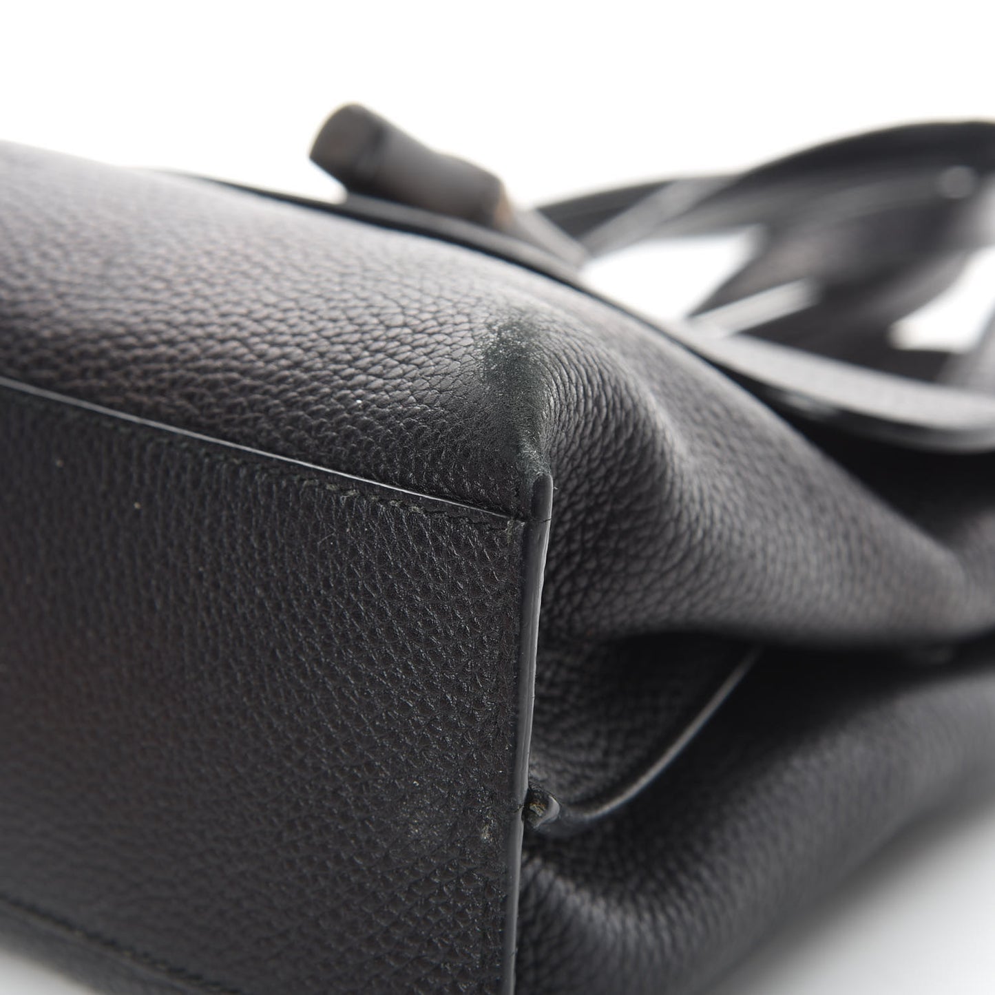 Cellarius Calfskin Small Bamboo Daily Top Handle Bag Black