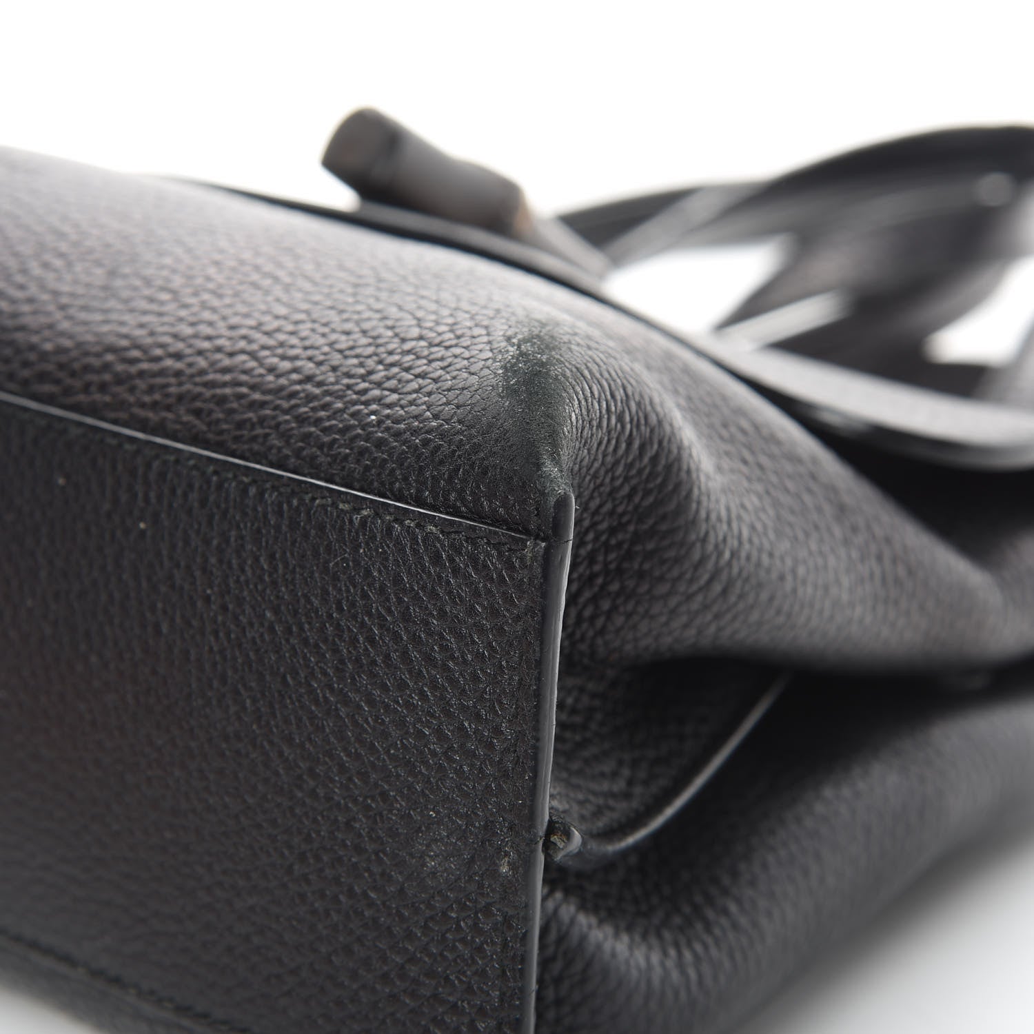 Gucci Cellarius Calfskin Small Bamboo Daily Top Handle Bag Black 9 of 16