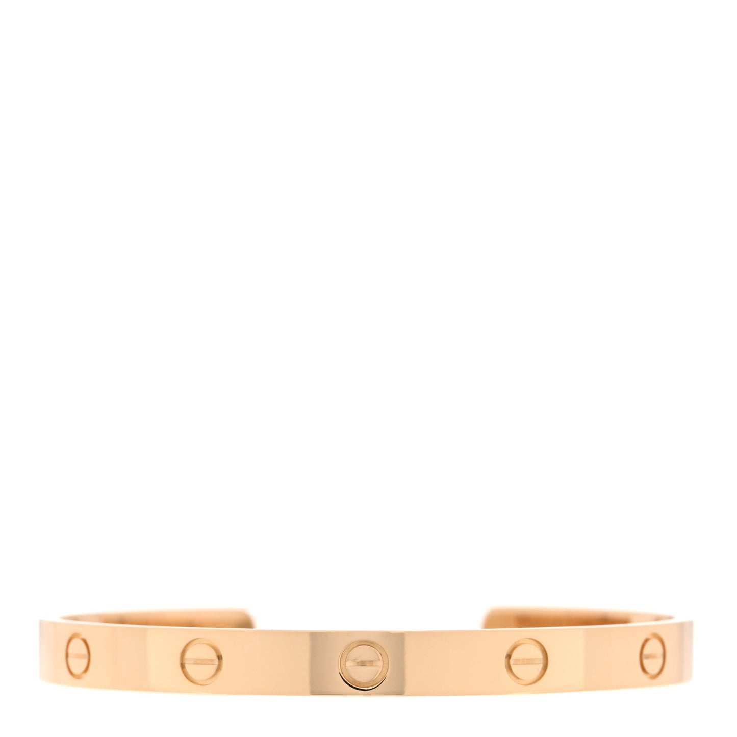 18K Yellow Gold LOVE Cuff Bracelet 19