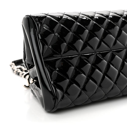 Chanel Patent Quilted Medium Just Mademoiselle Bowling Bag Black 9 of 12