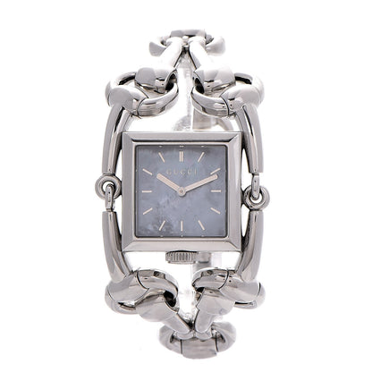 Gucci Stainless Steel Blue Mother of Pearl 20mm Signoria Quartz Watch 1 of 7