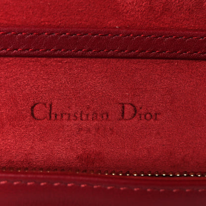 Christian Dior Calfskin Studded Diorama Wallet On Chain Burgundy 6 of 10