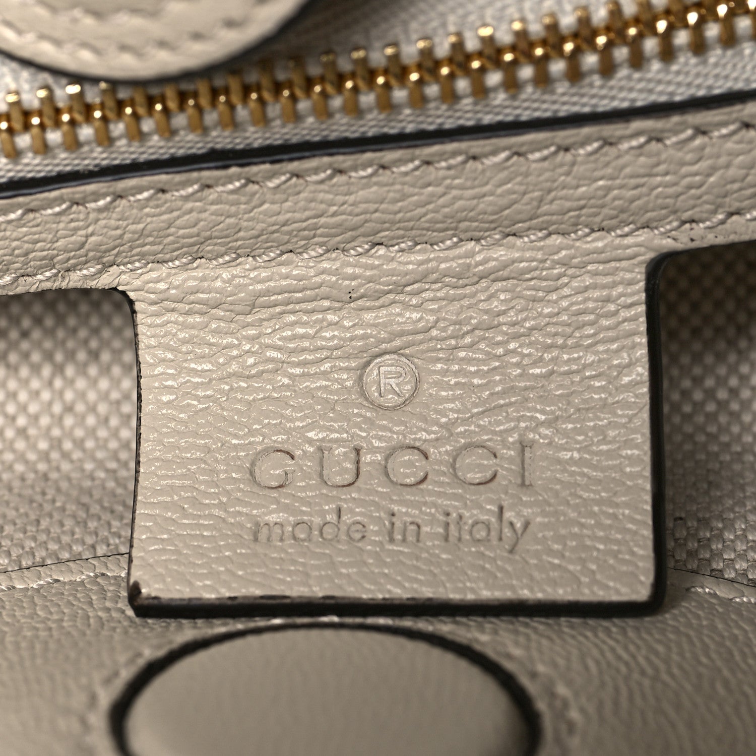 Gucci Monogram Calfskin Medium Horsebit 1955 Tote Bag Beige Mystic White 6 of 12