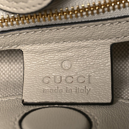 Gucci Monogram Calfskin Medium Horsebit 1955 Tote Bag Beige Mystic White 6 of 12