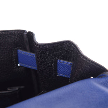 Hermes Epsom Horseshoe Kelly Retourne 32 Bleu Electrique Black 8 of 11