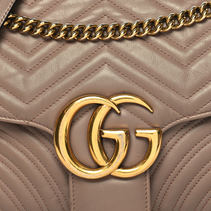 Gucci Calfskin Matelasse Medium GG Marmont Shoulder Bag Porcelain Rose 8 of 14