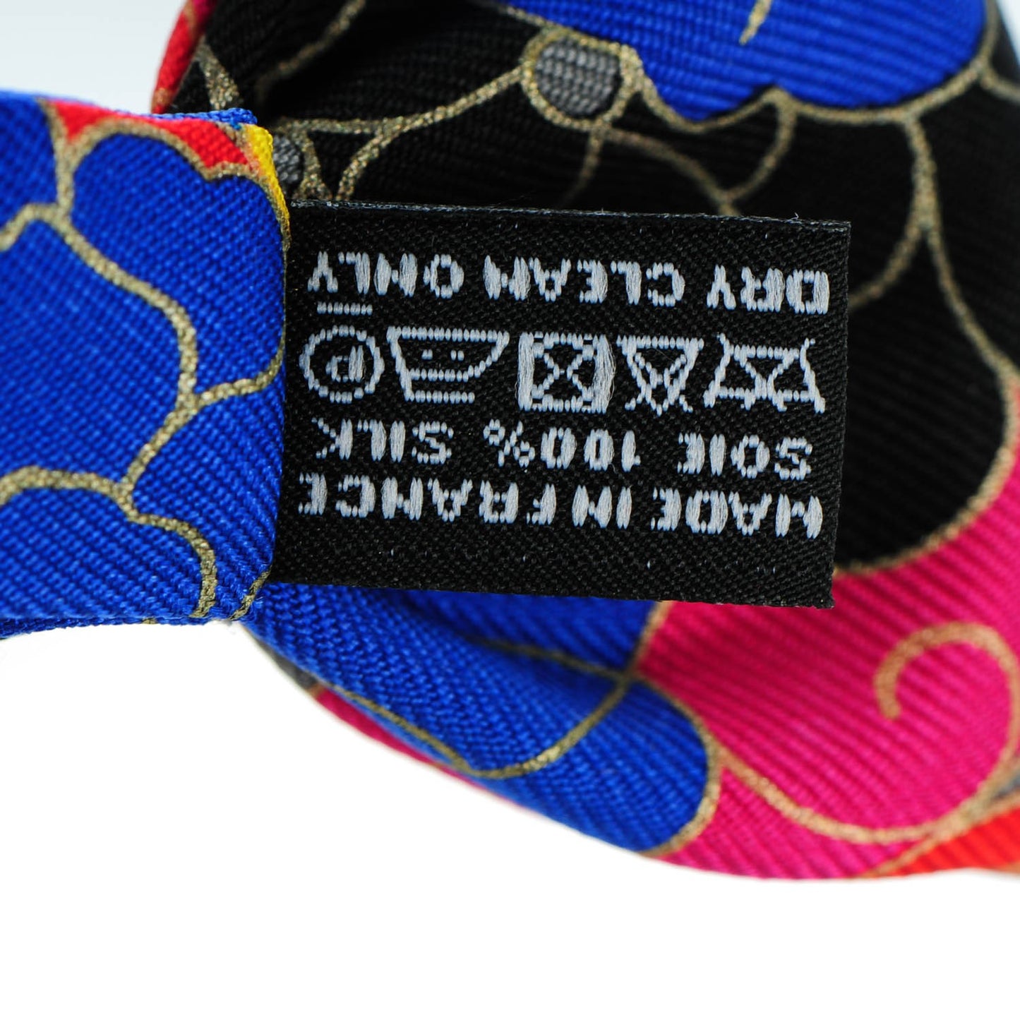 Silk Twill Collections Imperiales Bow Tie Noir Bleu Fuchsia