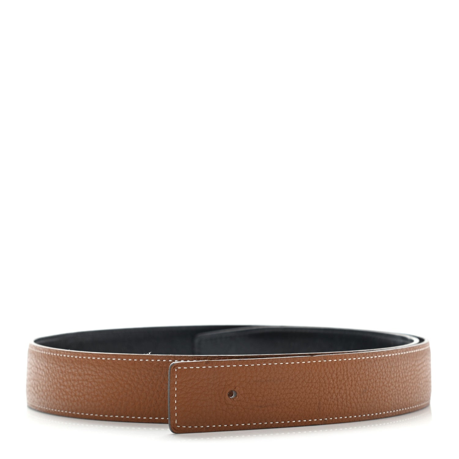 Hermes Swift Togo 32mm Belt Strap 85 Black Gold 1 of 10