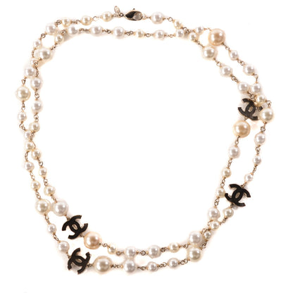 Chanel Pearl CC Long Necklace Gold 1 of 4