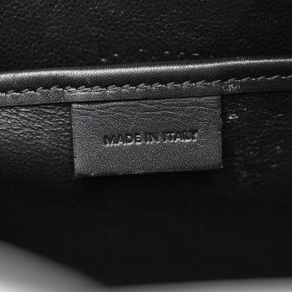 Celine Calfskin Lambskin Canvas Jacquard Floral Nano Luggage Black 8 of 13
