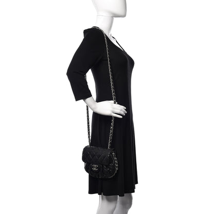 Chanel Washed Lambskin Quilted Mini Chain Around Flap Black 2 of 11