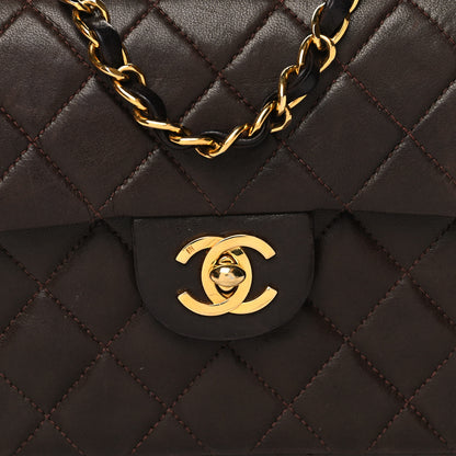 Chanel Lambskin Quilted Mini Square Flap Bag Dark Brown 8 of 11
