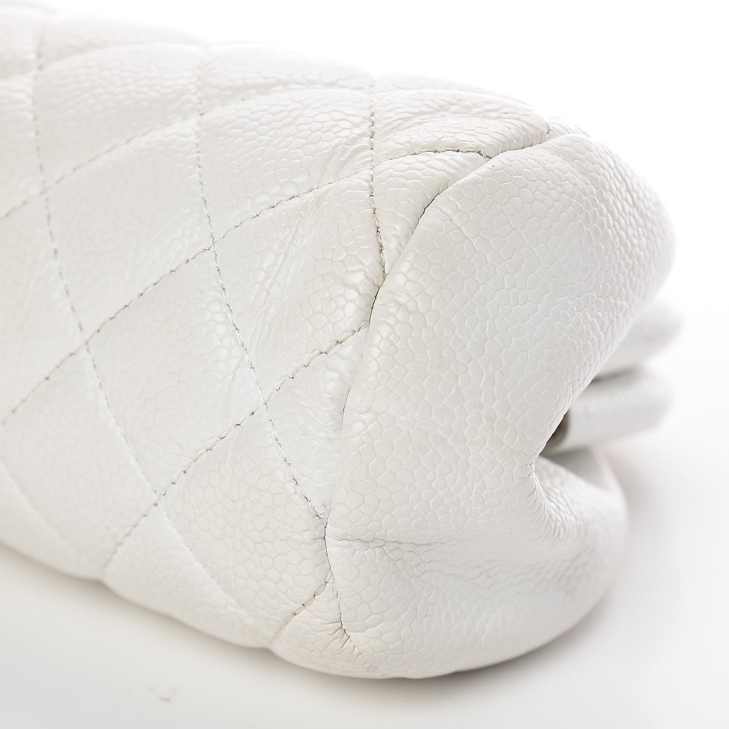 Caviar Quilted Timeless Clutch White