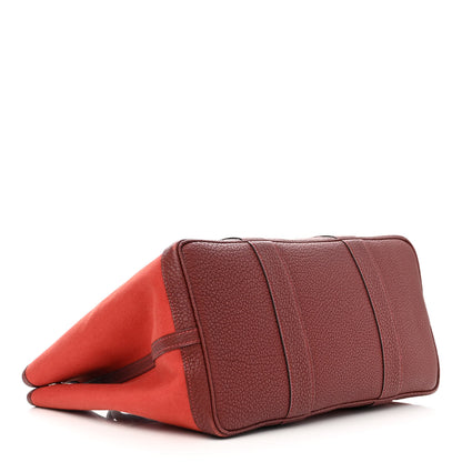 Hermes Chevron Herringbone Toile Negonda Garden Party 36 Rouge Tomate Rouge H 4 of 16
