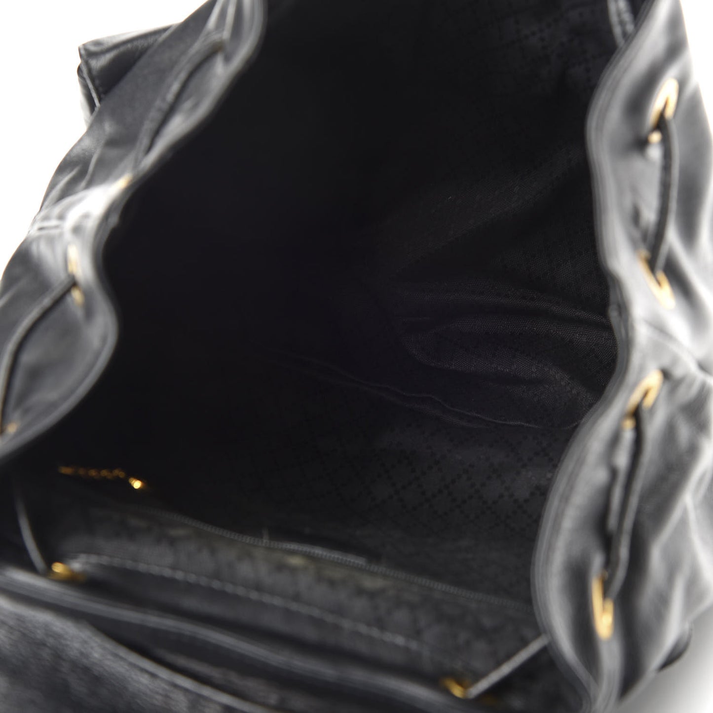 Calfskin Bamboo Backpack Black