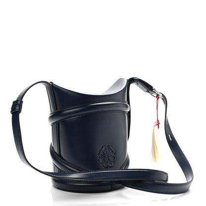Alexander McQueen Calfskin The Curve Small Shoulder Bag Navy 3 of 12