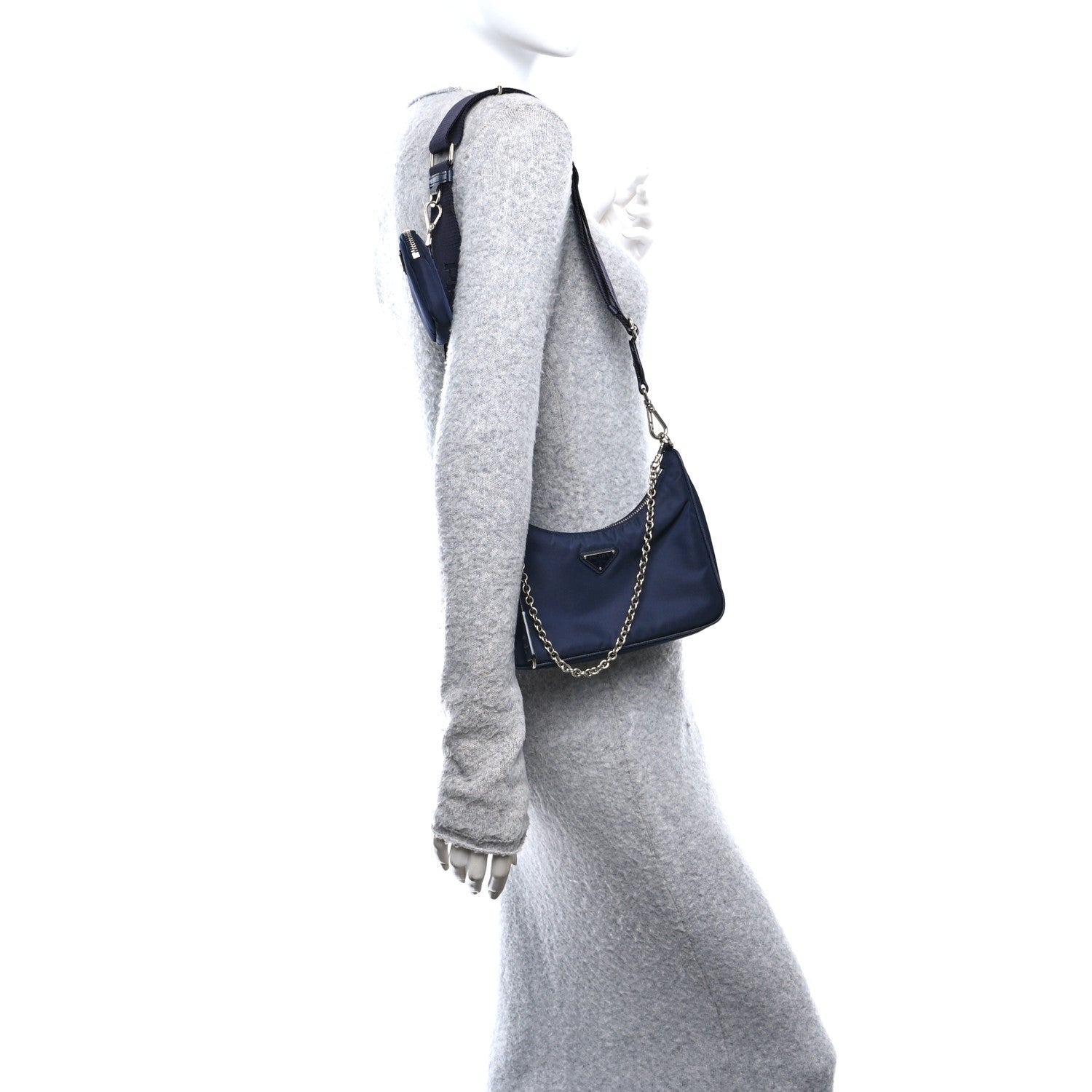 Prada Nylon Re-Edition 2005 Shoulder Bag Baltico 2 of 11