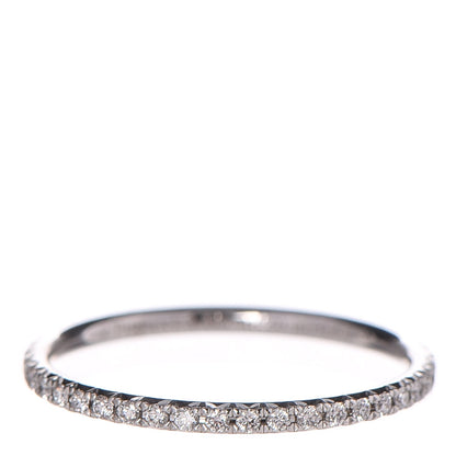 Tiffany 18K White Gold Diamond Metro Ring 51.9 6 1 of 4