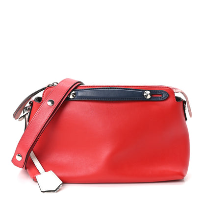 Fendi Vitello Dolce 4 Color Medium By The Way Boston Bag Caipiroska Blue Multicolor 1 of 10