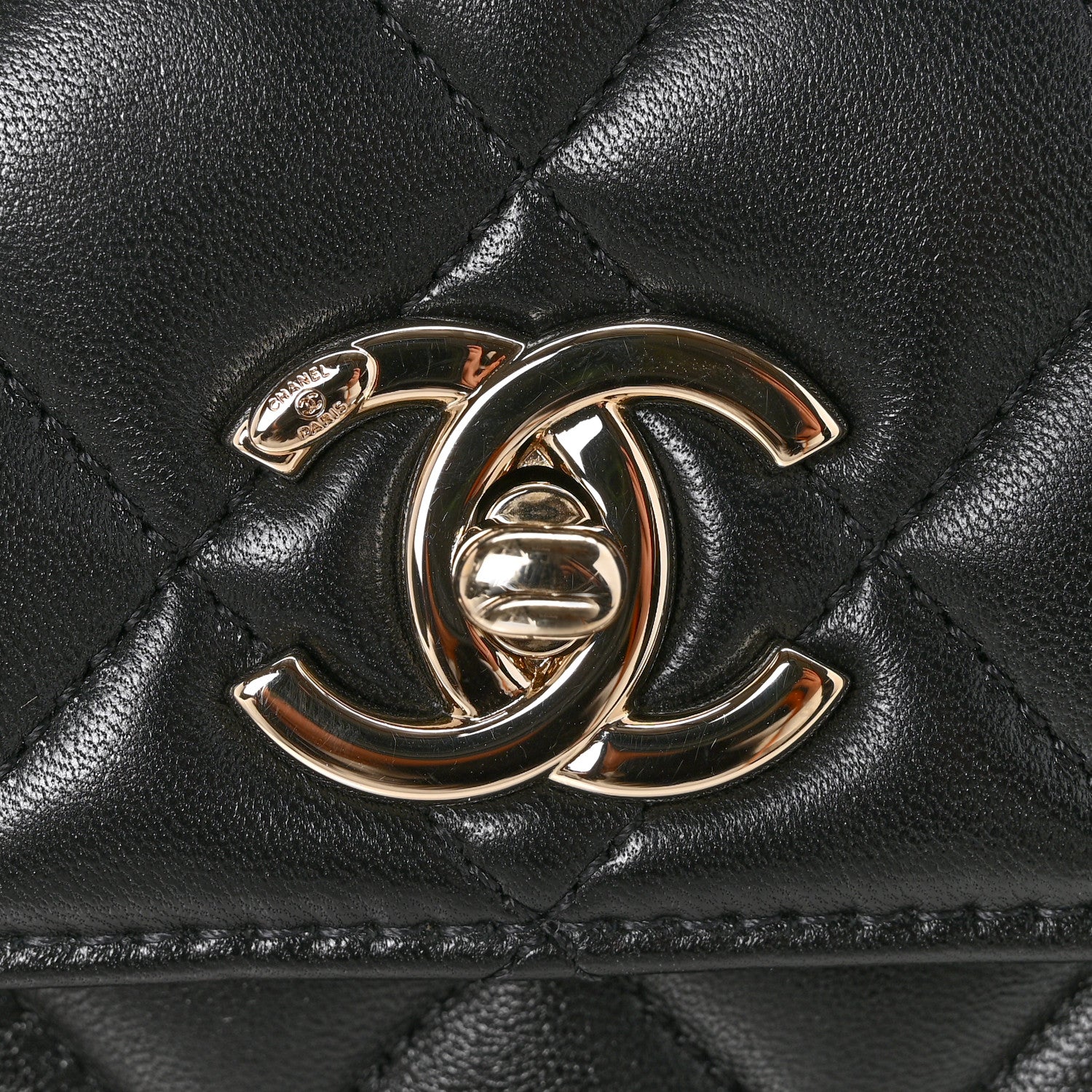 Chanel Lambskin Quilted Mini Trendy CC Dual Handle Flap Bag Black 11 of 12