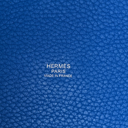Hermes Taurillon Clemence Picotin Lock 26 GM Bleu Hydra 5 of 9