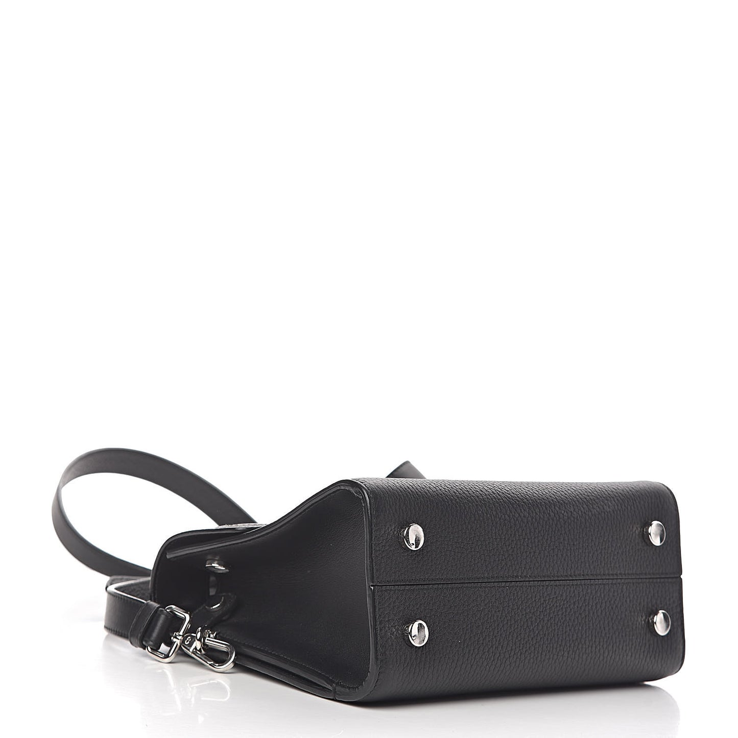 Grained Calfskin Mini Diorever Flap Black