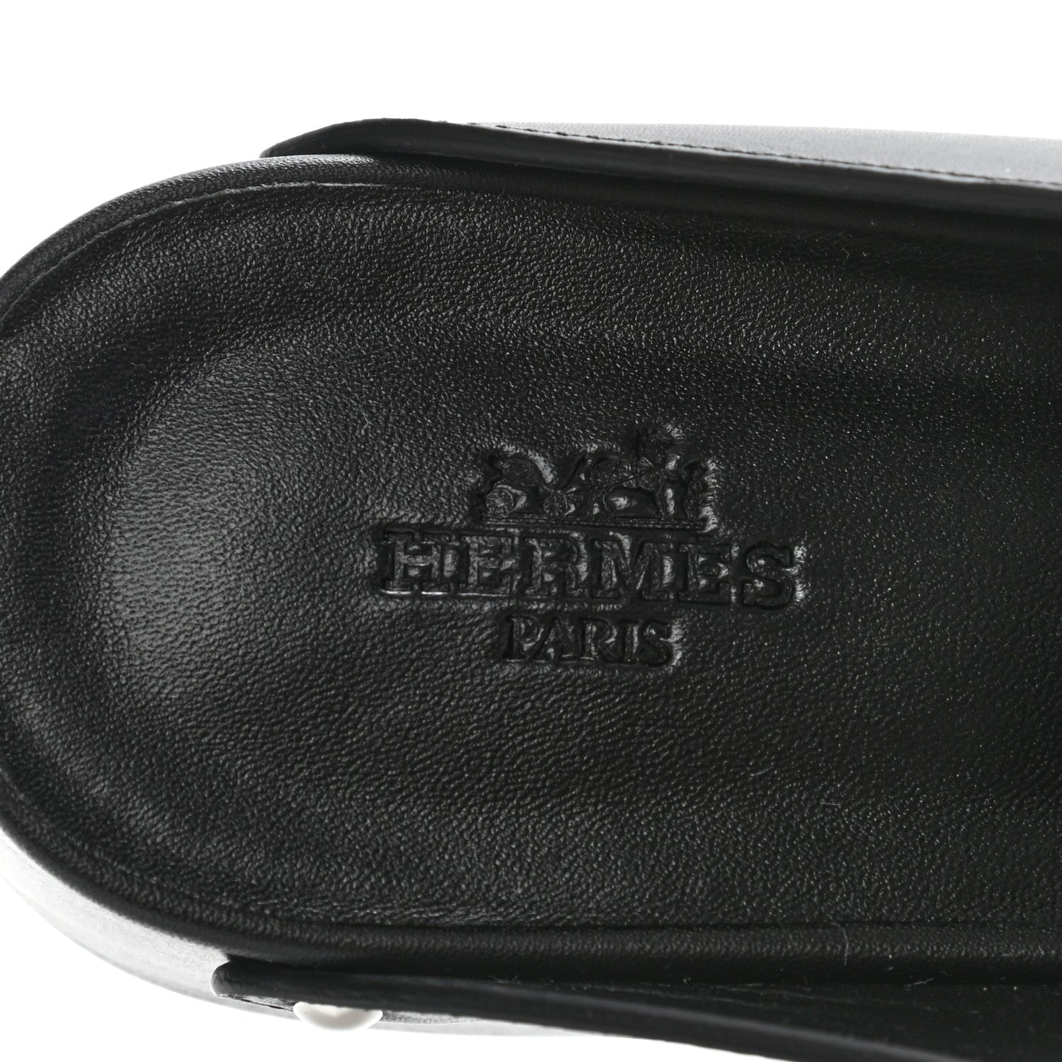 Hermes Calfskin Calya Mules 38 Black 6 of 7