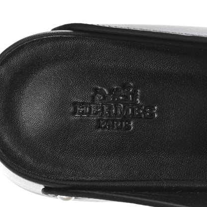 Hermes Calfskin Calya Mules 38 Black 6 of 7