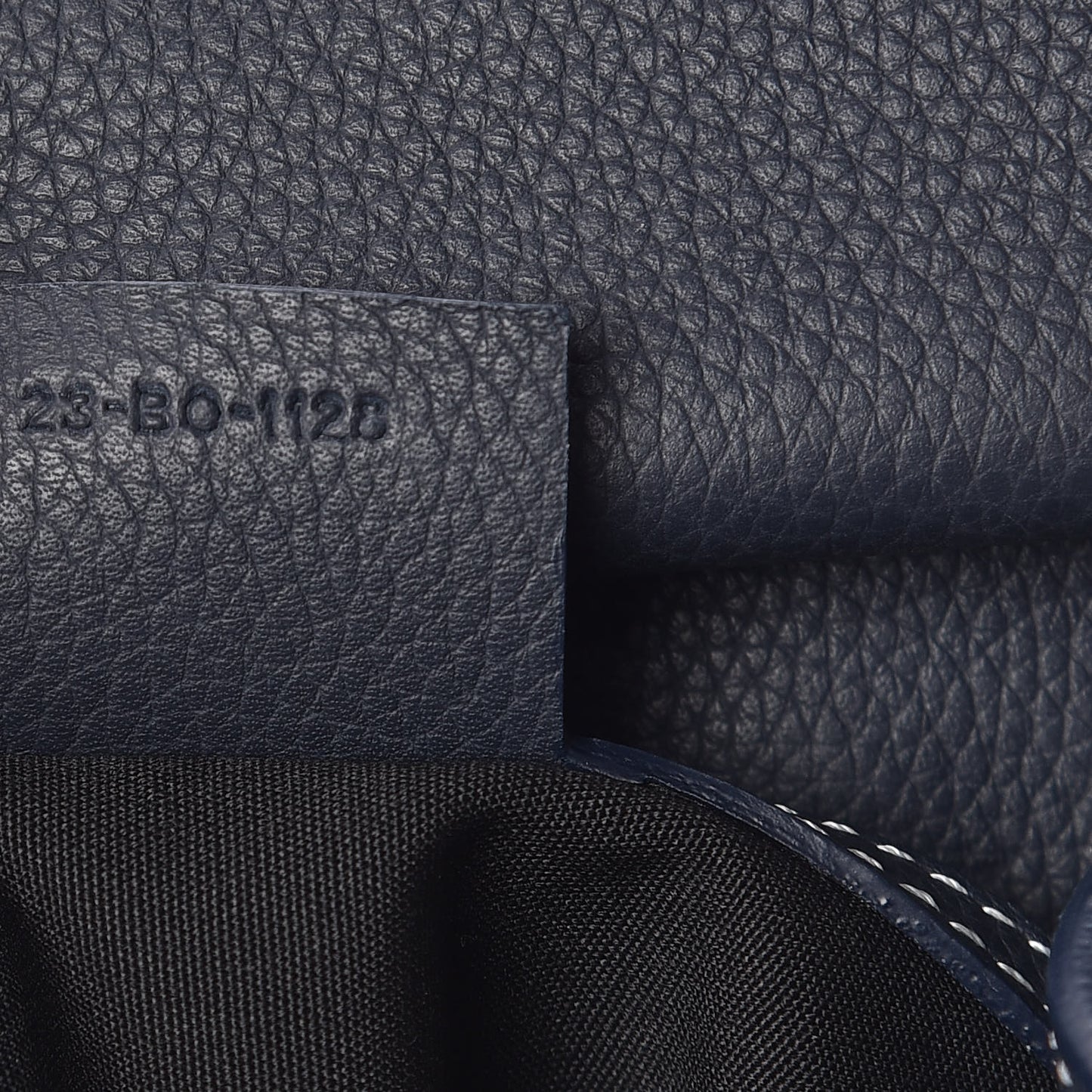 Grained Calfskin Saddle Backpack Navy Blue