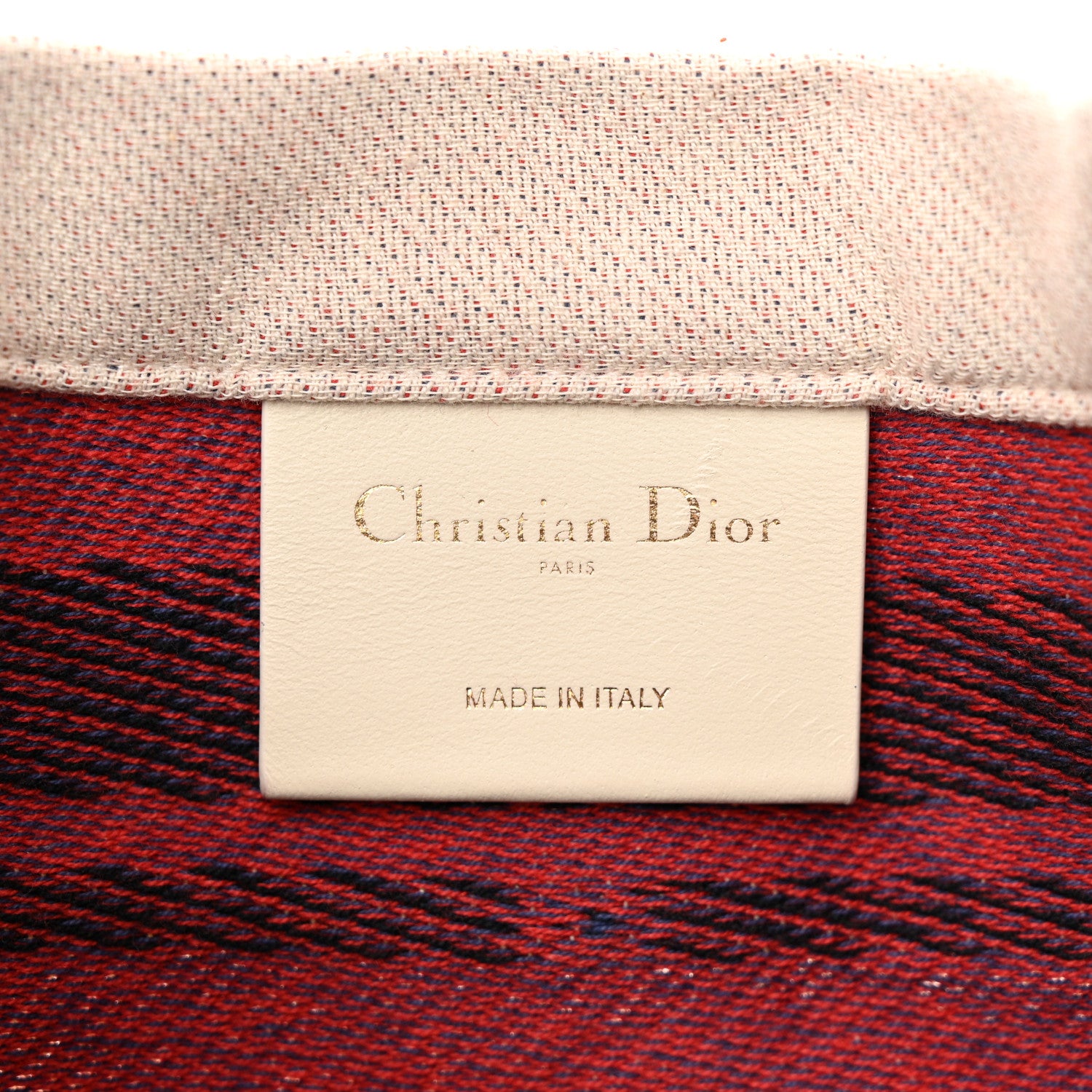Christian Dior Canvas Union Print Cruise Tote Ivory Black 6 of 9